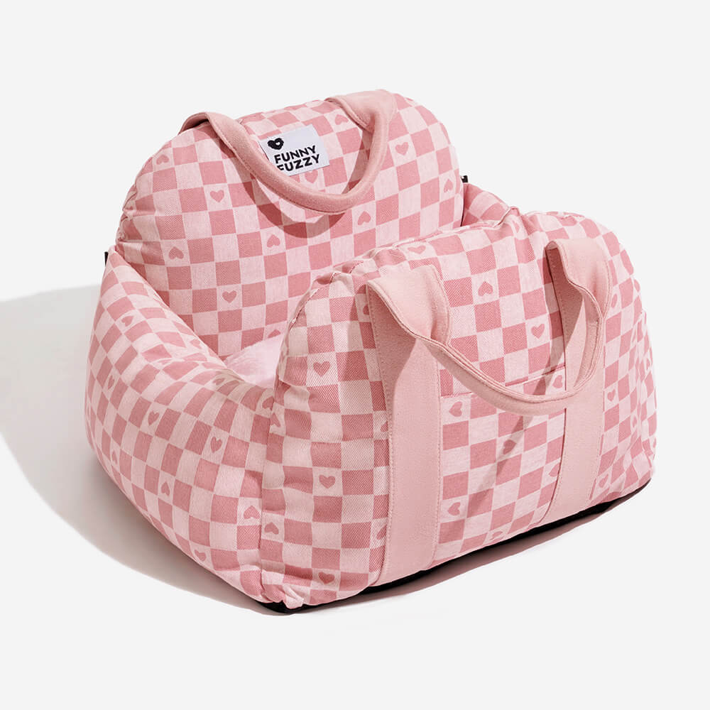 Funny Fuzzy Pet Car Seat Bed Soft Washable Cushion Safety Strap Anti-Slip Bottom — Image 17