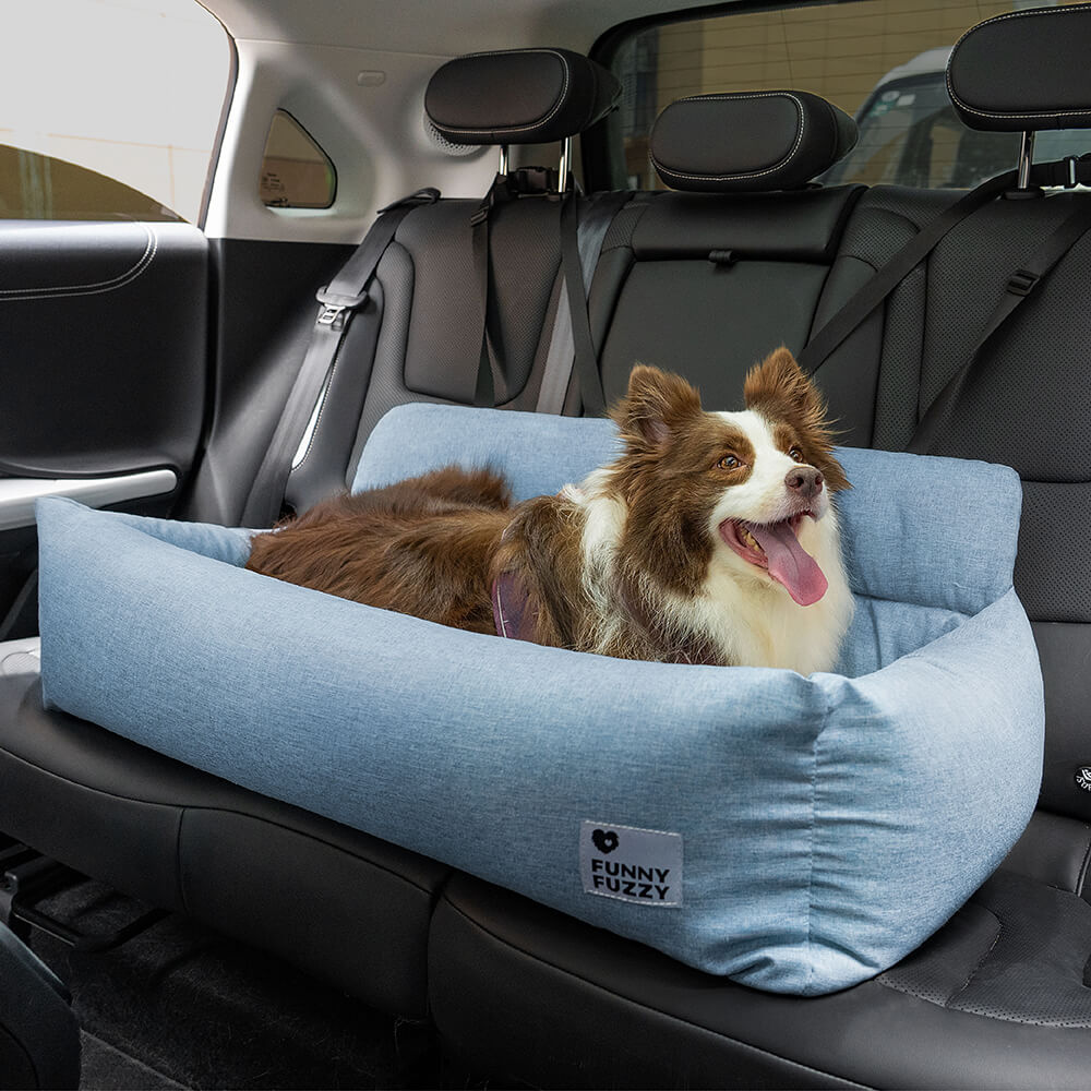 Funny Fuzzy Pet Car Seat Bed Durable Washable Fabric Safety Straps Anti-Slip Design for Dogs — Image 11