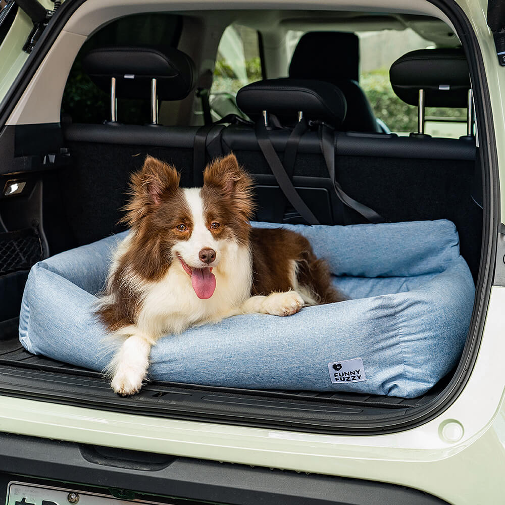 Funny Fuzzy Pet Car Seat Bed Durable Washable Fabric Safety Straps Anti-Slip Design for Dogs — Image 13