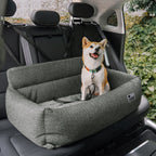 Funny Fuzzy Pet Car Seat Bed Durable Washable Fabric Safety Straps Anti-Slip Design for Dogs — Main Image