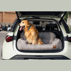 Funny Fuzzy Pet Car Seat Bed Plush Cushion Safety Belts Gray — Image 18