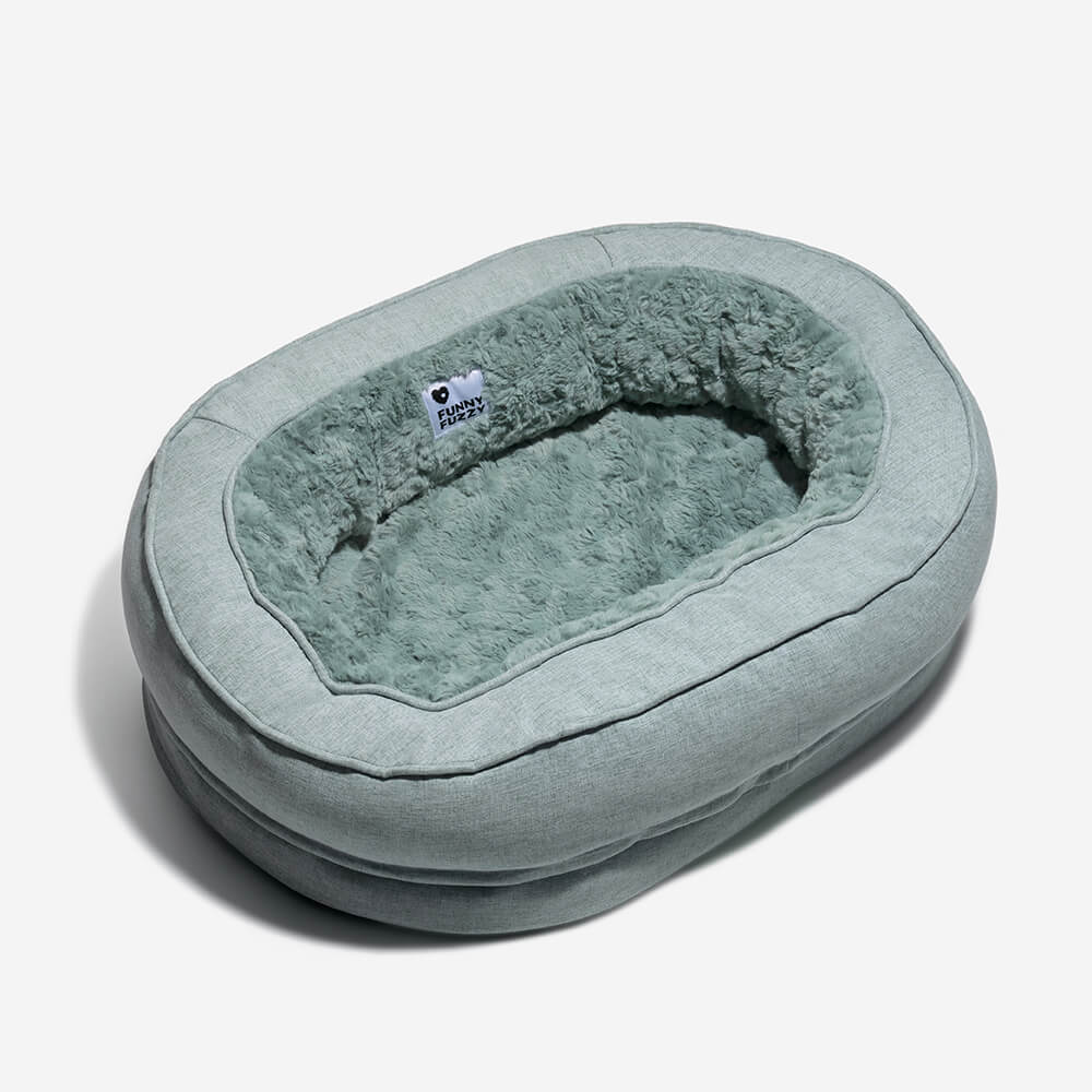 Funny Fuzzy Luxury Waterproof Pet Bed Soft Plush Cushion Anti-Slip Bottom — Image 28