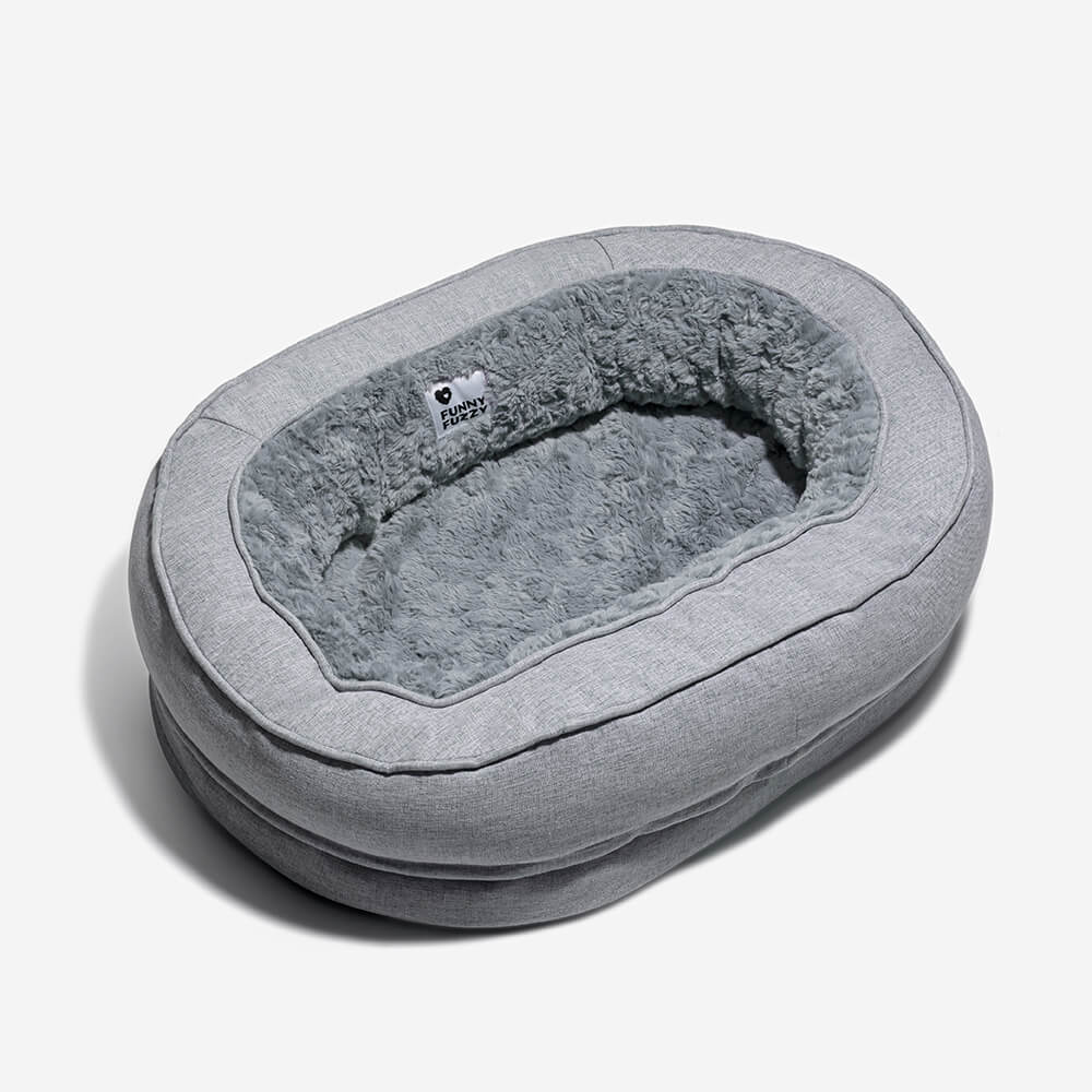 Funny Fuzzy Luxury Waterproof Pet Bed Soft Plush Cushion Anti-Slip Bottom — Image 30