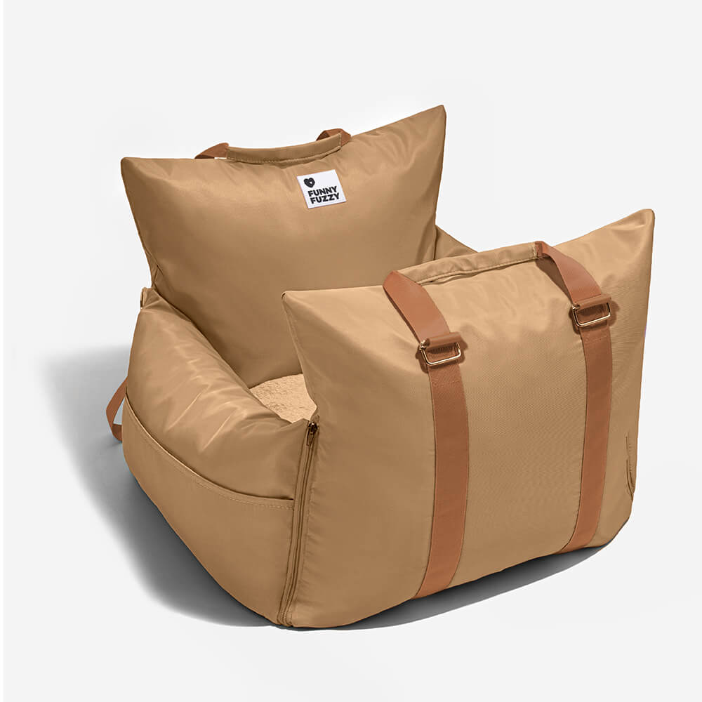 Funny Fuzzy Pet Car Seat Carrier Water-Resistant Travel Bed for Small Dogs Cats — Image 32
