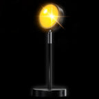 Smart LED Sunset Projection Lamp Adjustable Ambient Light Black Metal — Image 5