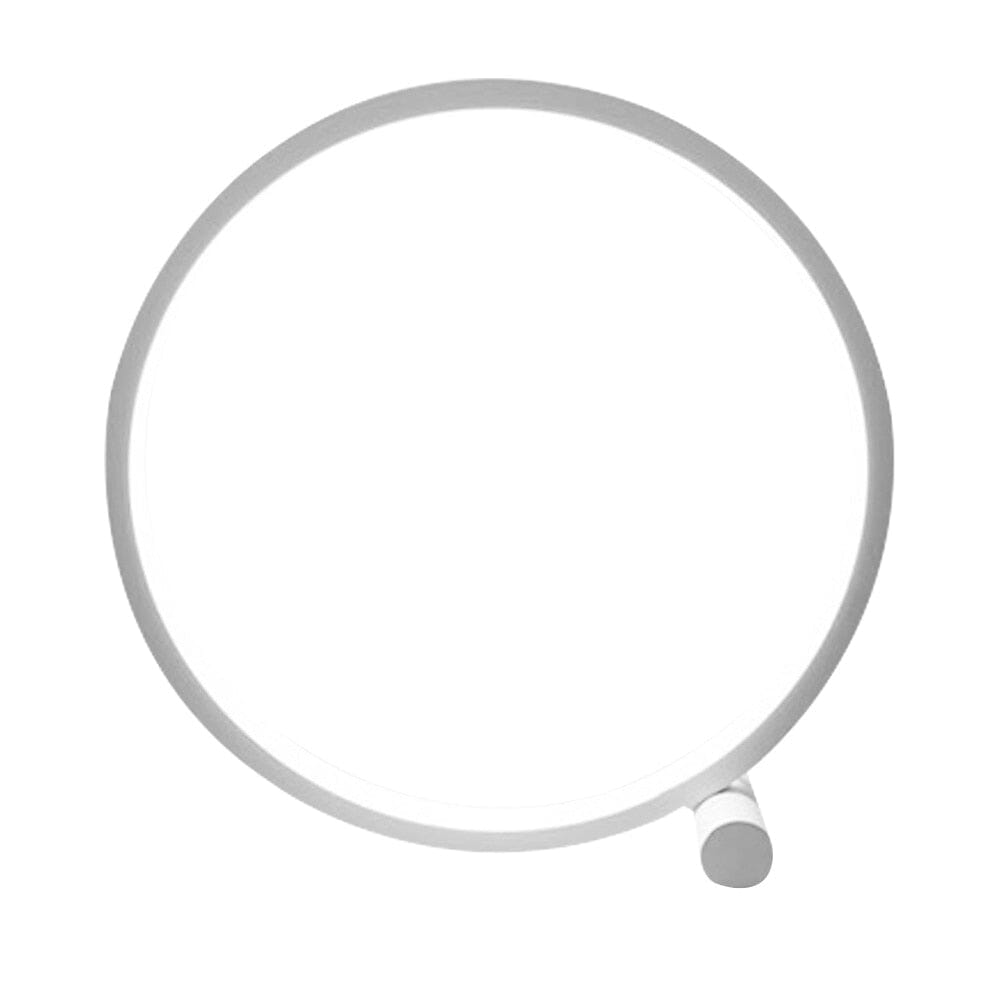 Modern LED Ring Table Lamp with Touch Control, Adjustable Brightness, Black/White, Minimalist Design — Image 11