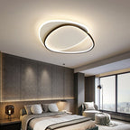 Modern LED Ceiling Light Fixture Geometric Design Dimmable White — Image 3