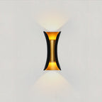 Modern LED Wall Sconce Light Fixture - Black and Gold, IP65 Waterproof, Small 6W/Large 10W — Main Image
