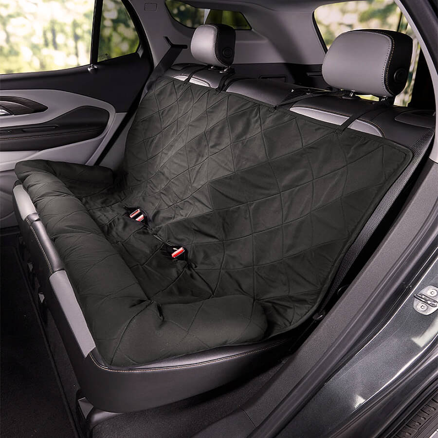 Funny Fuzzy Pet Car Seat Bed Plush Cushion Safety Belts Gray — Image 20