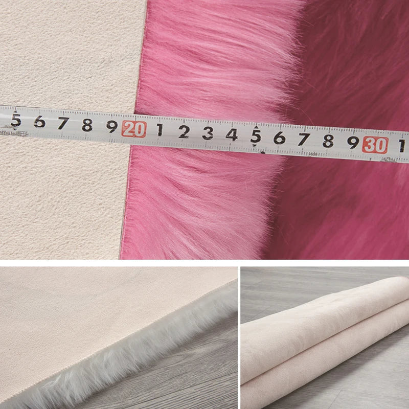Luxurious Faux Sheepskin Rug Soft Fluffy Area Carpet for Living Room Bedroom Decor Multiple Colors — Image 4
