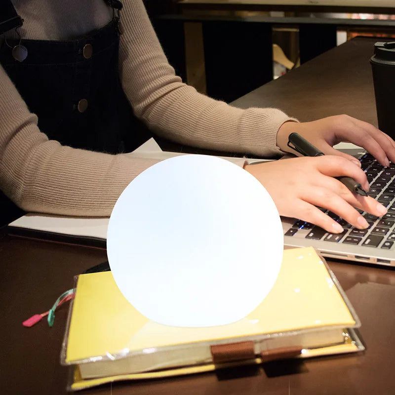 Modern LED Sphere Table Lamp Remote Control RGB Color Changing Mood Light — Image 6