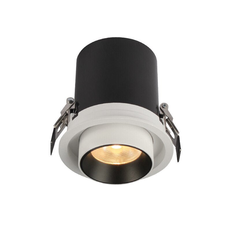 Modern Adjustable Recessed Ceiling Light - White & Black Aluminum, 9W LED — Image 5