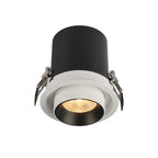 Modern Adjustable Recessed Ceiling Light - White & Black Aluminum, 9W LED — Image 5