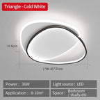 Modern LED Ceiling Light Fixture Geometric Design Dimmable White — Image 8