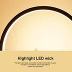 Modern LED Ring Table Lamp with Touch Control, Adjustable Brightness, Black/White, Minimalist Design — Image 4