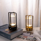 Modern LED Table Lamp Metal Frame Black Gold Silver Ambient Lighting — Image 2