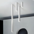 Modern Minimalist LED Ceiling Pendant Light - Black & White, Aluminum, 6cm Diameter — Main Image