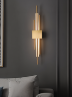 Modern LED Wall Sconce Light Fixture - Gold Finish, Acrylic and Metal, 50cm — Image 8