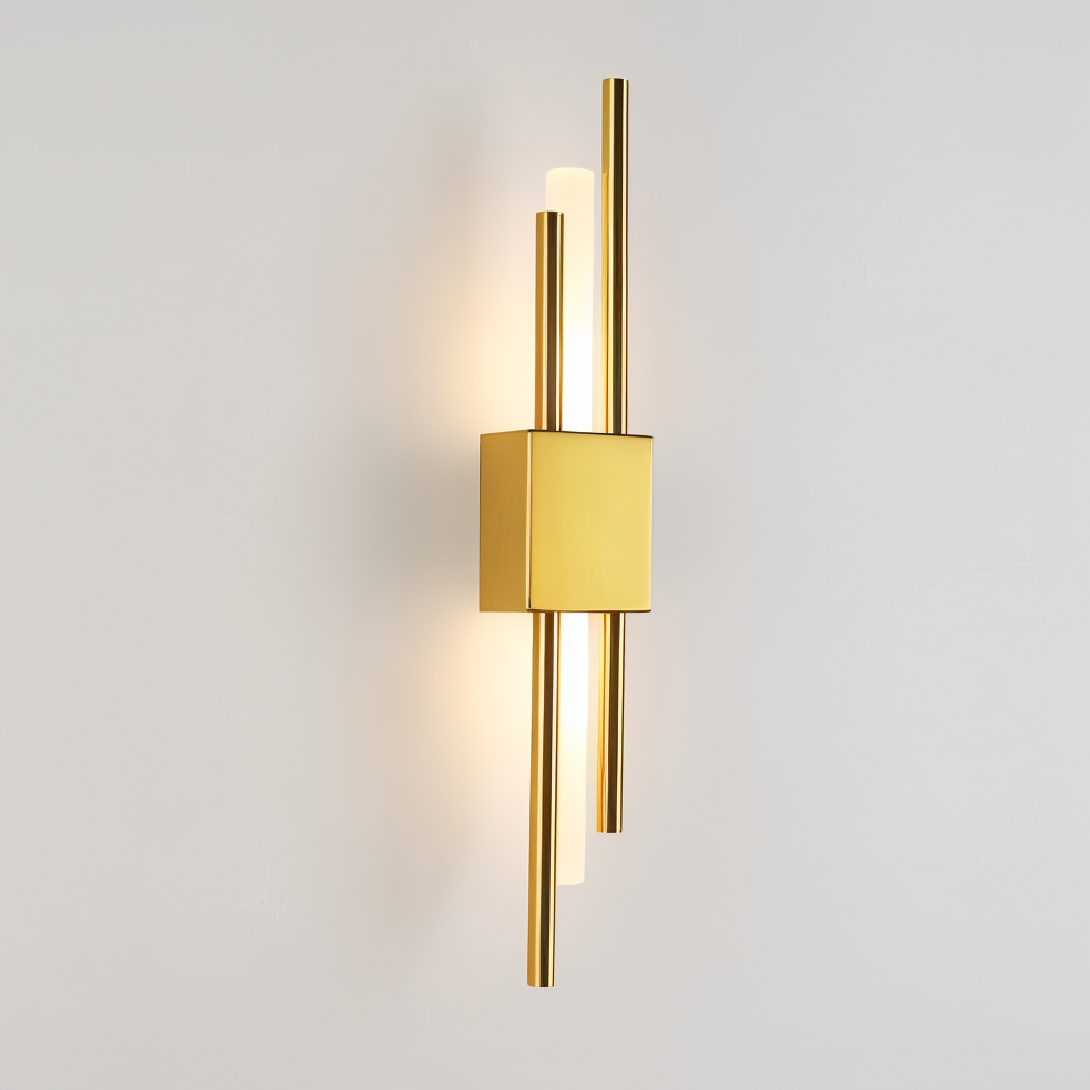 Modern LED Wall Sconce Light Fixture - Gold Finish, Acrylic and Metal, 50cm — Image 19