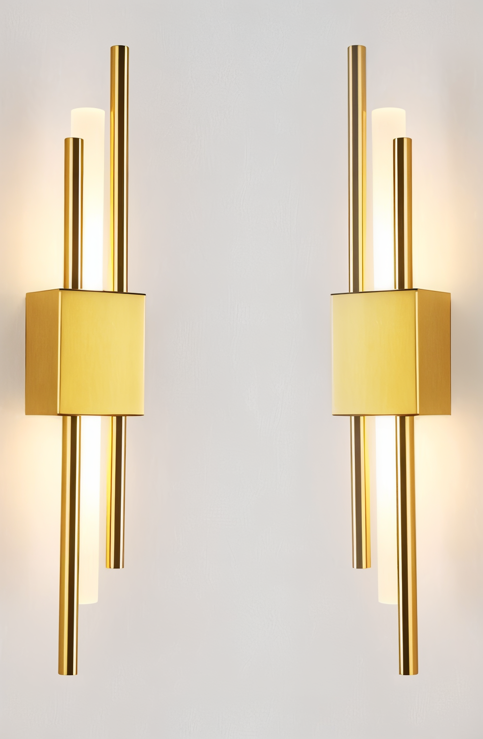 Modern LED Wall Sconce Light Fixture - Gold Finish, Acrylic and Metal, 50cm — Image 14