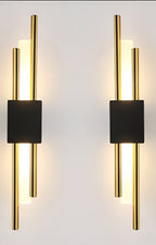 Modern LED Wall Sconce Light Fixture - Gold Finish, Acrylic and Metal, 50cm — Image 12