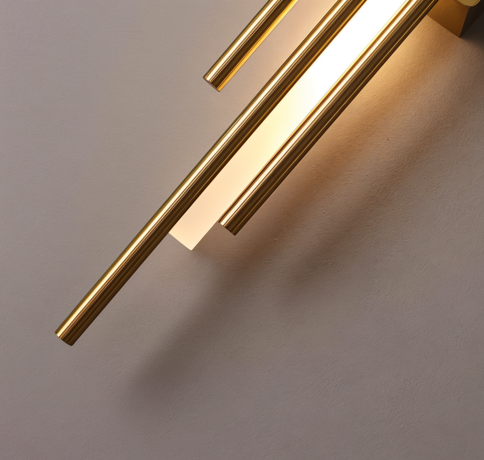Modern LED Wall Sconce Light Fixture - Gold Finish, Acrylic and Metal, 50cm — Image 10