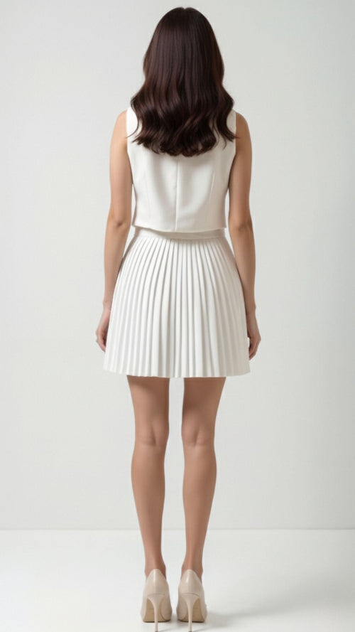 Blazer Minikleid Mit Strukturiertem Oberteil Und Goldenen Knöpfen Für Business Events Und Gartenpartys