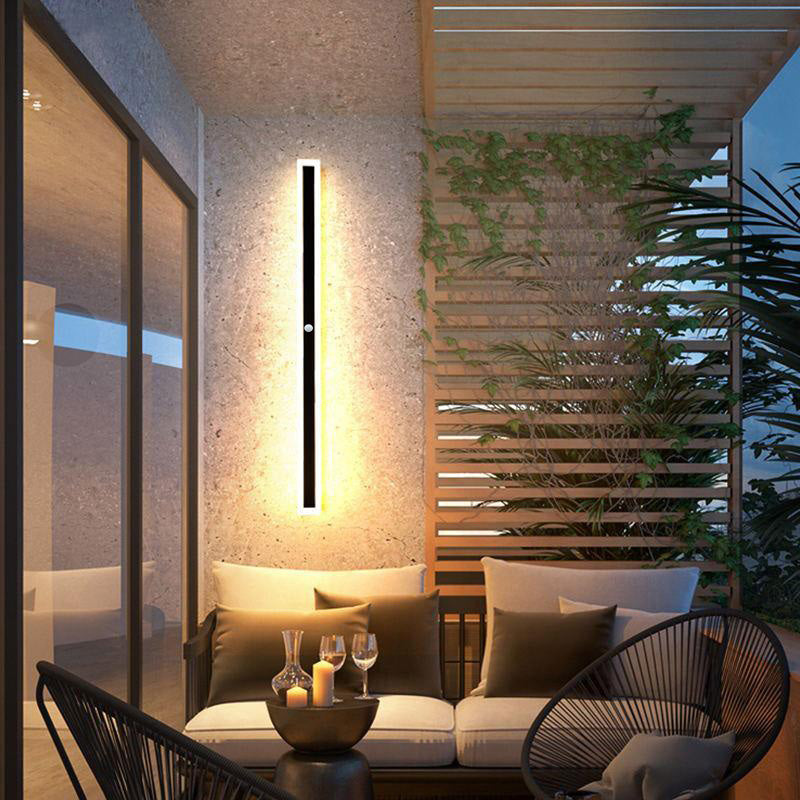 Modern LED Wall Light Sleek Black Aluminum 150cm IP67 Waterproof Indoor Outdoor — Image 3
