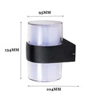 Modern Outdoor Wall Light Fixture - Black Aluminum, Weatherproof, 95x104x134mm — Image 5