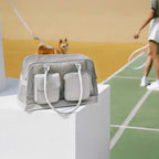Pet Carrier Tote Bag Durable Mesh Faux Leather Travel-Friendly for Small Dogs Cats — Image 8