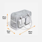 Pet Carrier Tote Bag Durable Mesh Faux Leather Travel-Friendly for Small Dogs Cats — Image 24