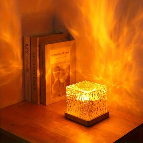 Crystal Cube LED Table Lamp with Color Changing Feature for Home Office Decor — Main Image