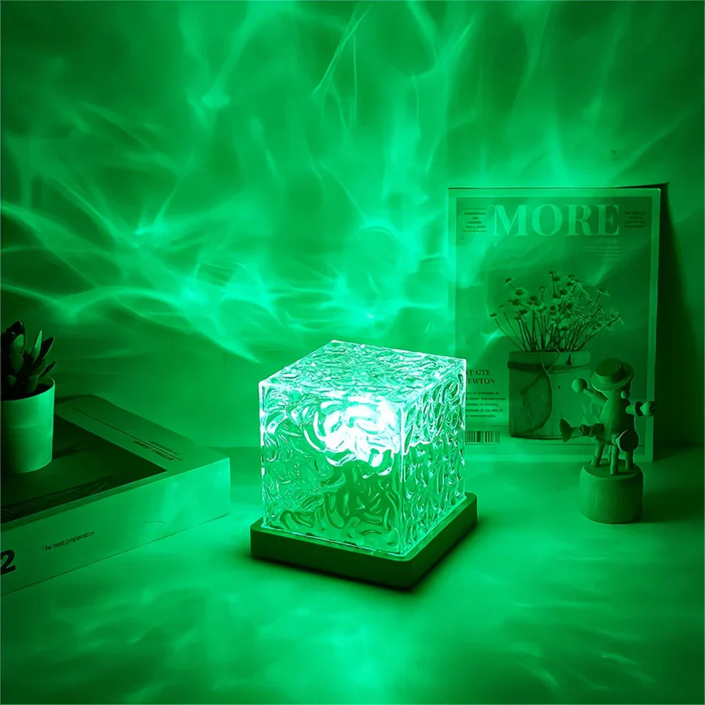 Crystal Cube LED Table Lamp with Color Changing Feature for Home Office Decor — Image 4