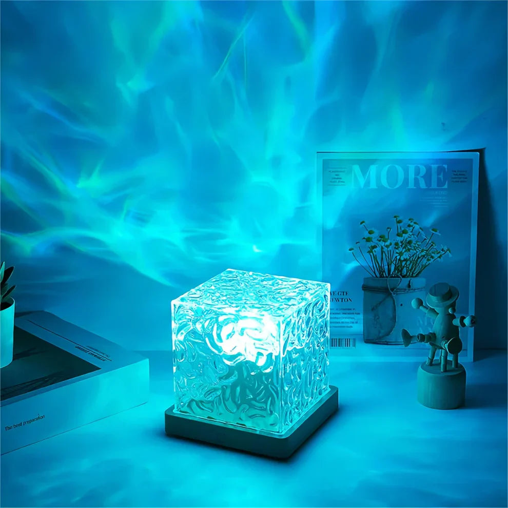 Crystal Cube LED Table Lamp with Color Changing Feature for Home Office Decor — Image 5