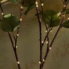LED Lighted Faux Eucalyptus Branches with Warm White Fairy Lights for Home Decor — Image 2