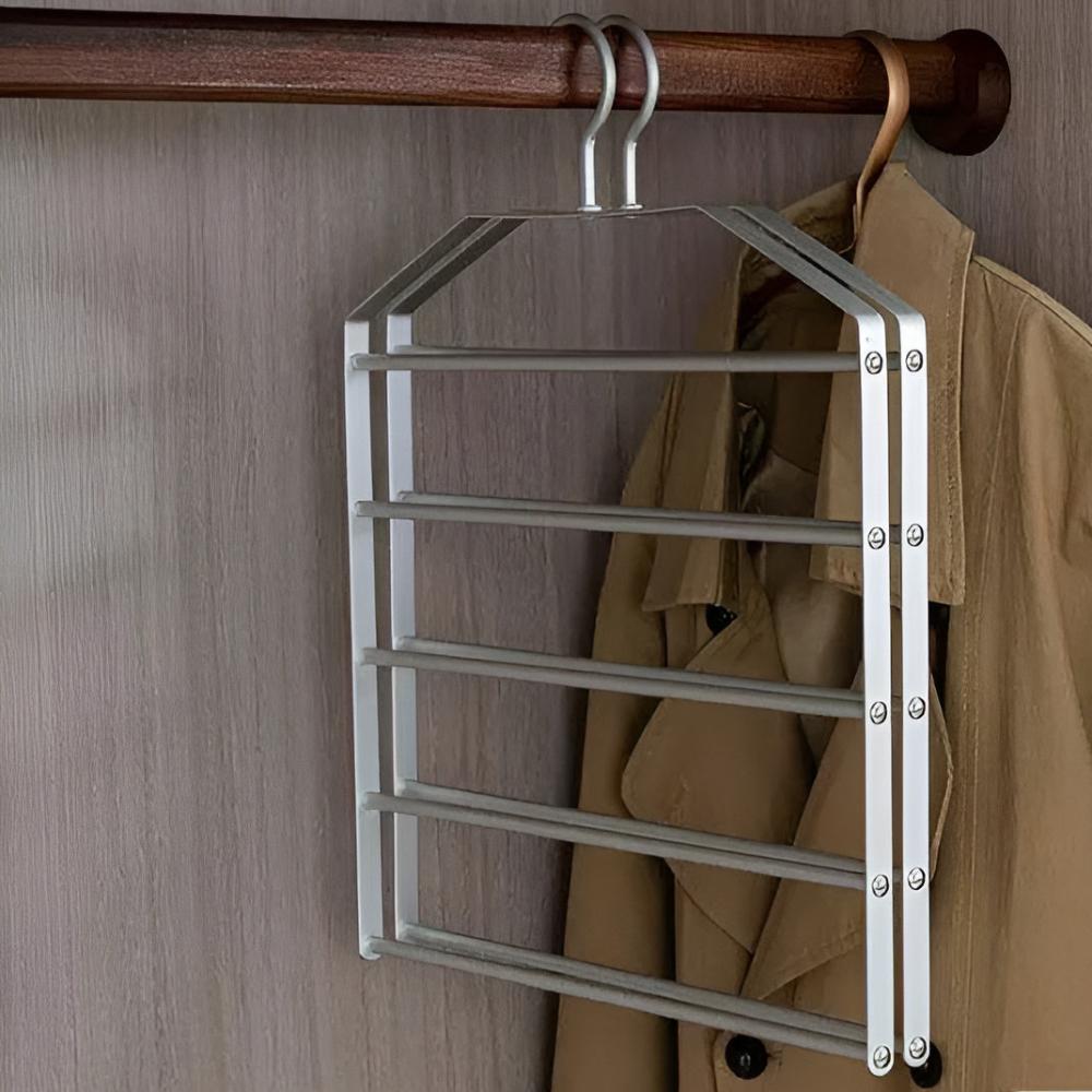 SpaceMax Multi-Layer Metal Pants Hanger Bronze Steel Closet Organizer — Image 8