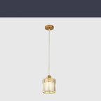 Elegant Crystal Pendant Light Fixture Glass Shade for Dining Room Kitchen Living Room — Image 7