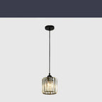 Elegant Crystal Pendant Light Fixture Glass Shade for Dining Room Kitchen Living Room — Image 4