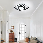 Modern LED Ceiling Light Fixture - Black & White, Metal, 12-inch — Image 9
