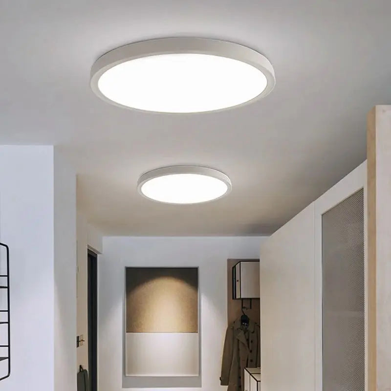 Modern LED Ceiling Light Fixture - Round, Flush Mount, Gold/Black/White — Image 3