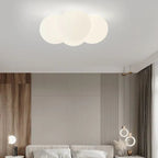 Modern Cloud Ceiling Light Fixture Glass LED Flush Mount White for Bedroom Living Room — Image 8