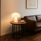 Modern Mushroom LED Table Lamp - White Acrylic, Ambient Lighting — Image 6