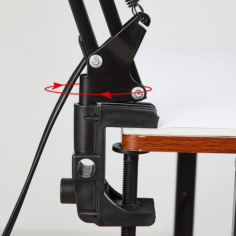 Generic Adjustable Desk Lamp with Clamp Flexible Metal Swing Arm Task Light Black — Image 4