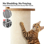 Cat Furniture Corner Protector Sisal Scratch Post Wooden Base Beige — Image 6