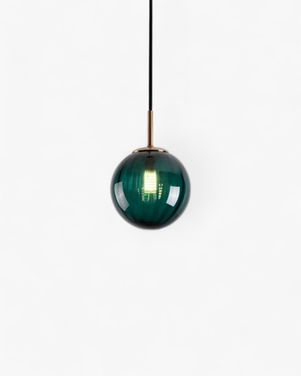 Modern Glass Pendant Light Elegant Globe Design Multiple Colors for Dining Room Kitchen Living Space — Main Image