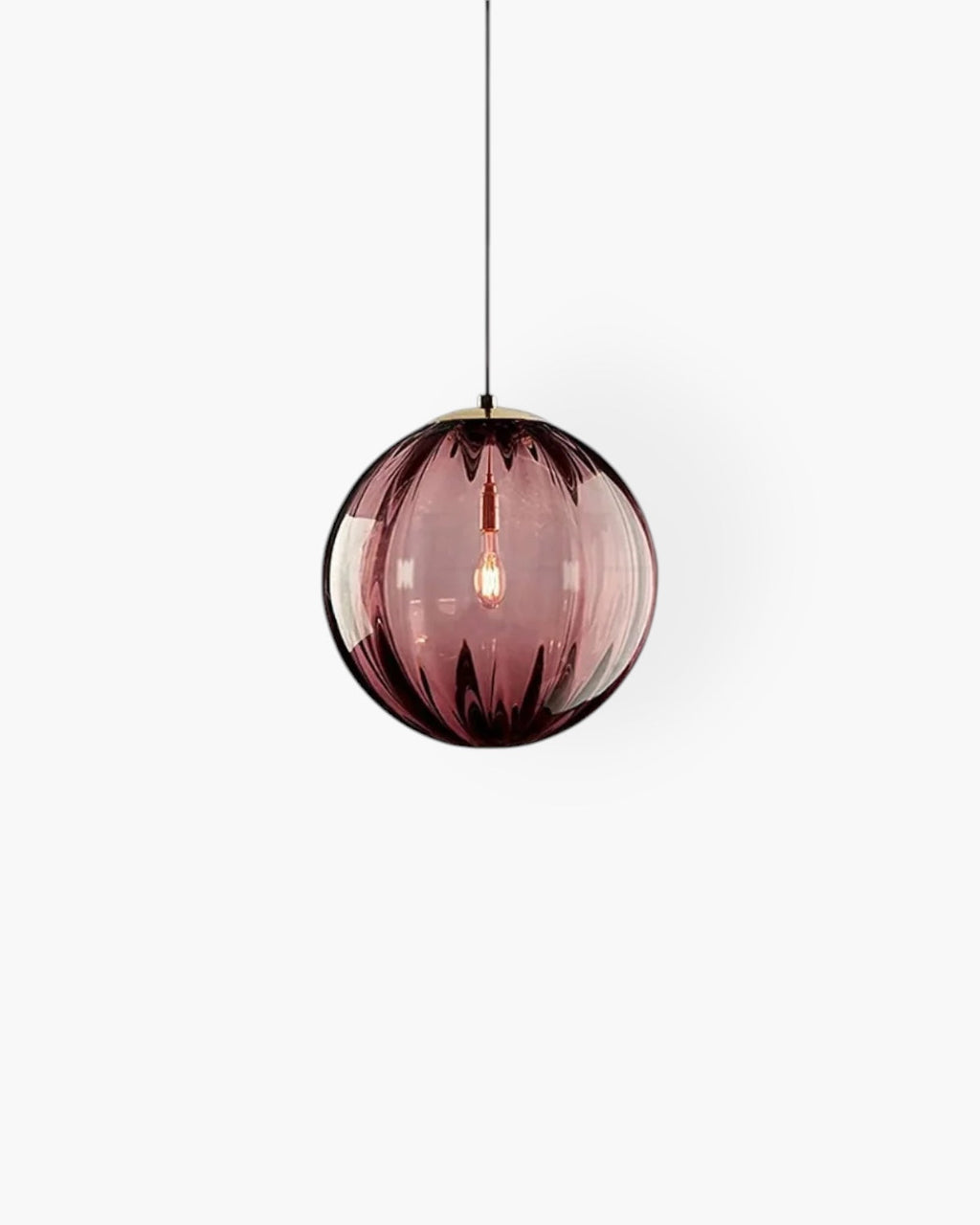 Modern Glass Pendant Light Elegant Globe Design Multiple Colors for Dining Room Kitchen Living Space — Image 13