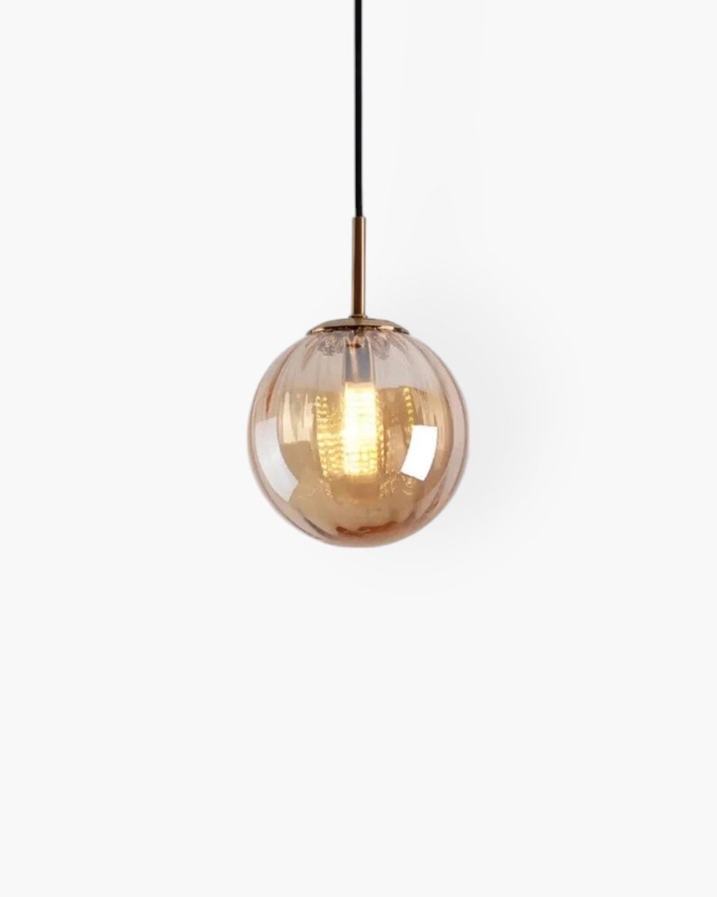 Modern Glass Pendant Light Elegant Globe Design Multiple Colors for Dining Room Kitchen Living Space — Image 14