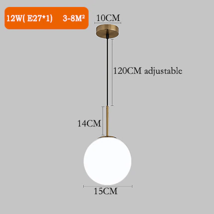 Contemporary Geometric Pendant Light Fixture - Gold & Black - Adjustable - 12W E27 — Image 18
