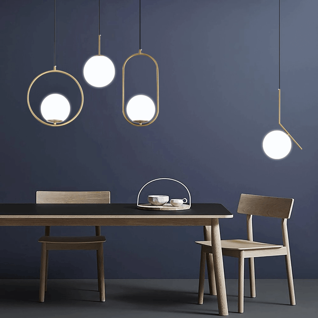 Contemporary Geometric Pendant Light Fixture - Gold & Black - Adjustable - 12W E27 — Image 10