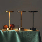 Luxlite Modern LED Table Lamp Brass Finish Dimmable Touch Control Rechargeable — Image 11